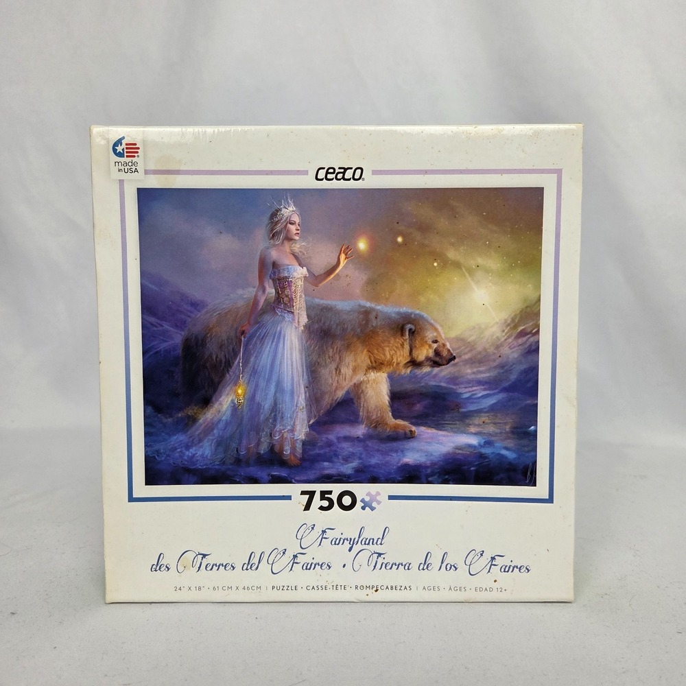 New Sealed Ceaco Fairyland Polar Bear Princess 1000 pc‎ Jigsaw Puzzle 2015